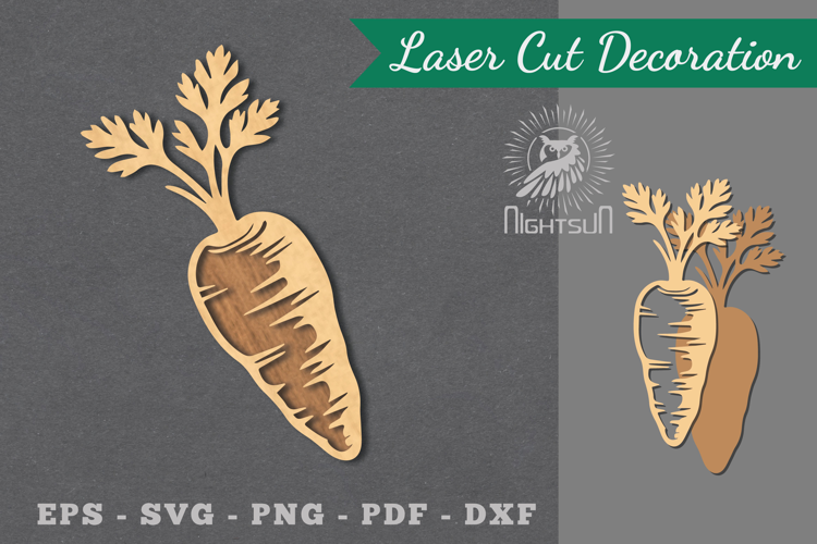 Carrot Laser Cut Decoration