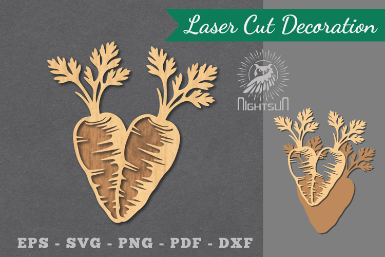 Carrot Laser Cut Decoration
