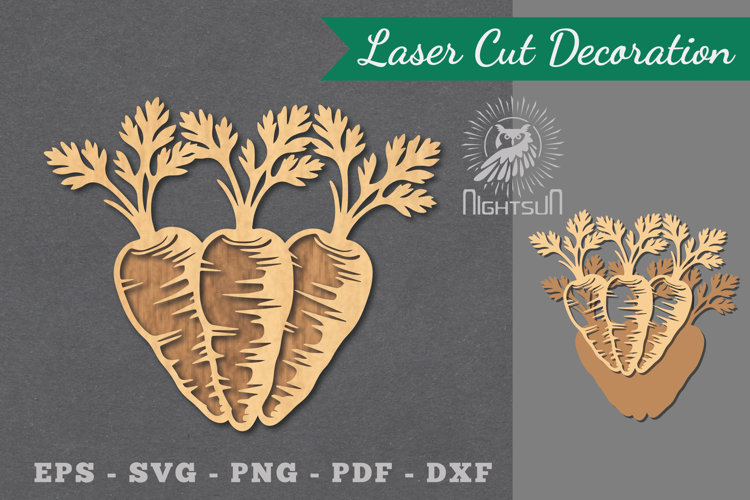 Carrot Laser Cut Decoration