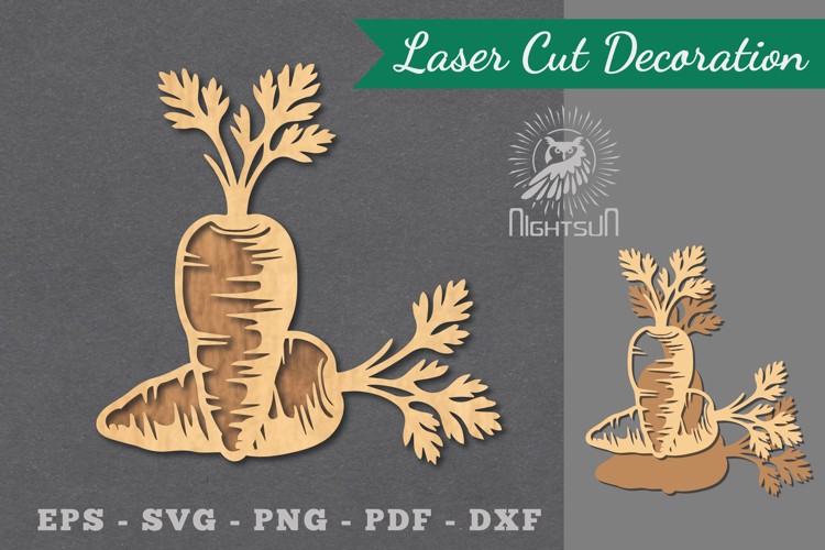 Carrot Laser Cut Decoration
