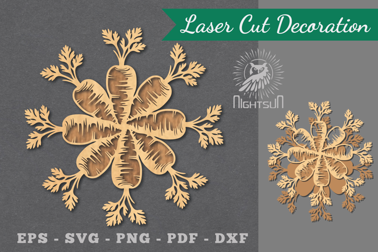 Carrot Laser Cut Decoration