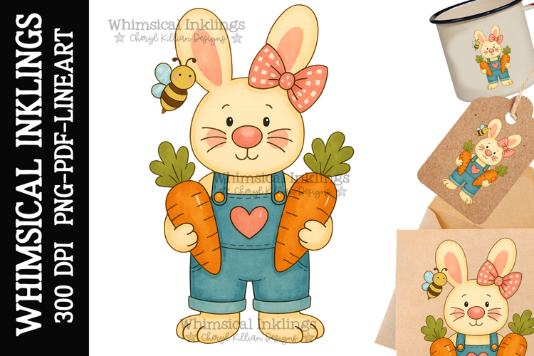 Carrot Farmer Sublimation Clipart
