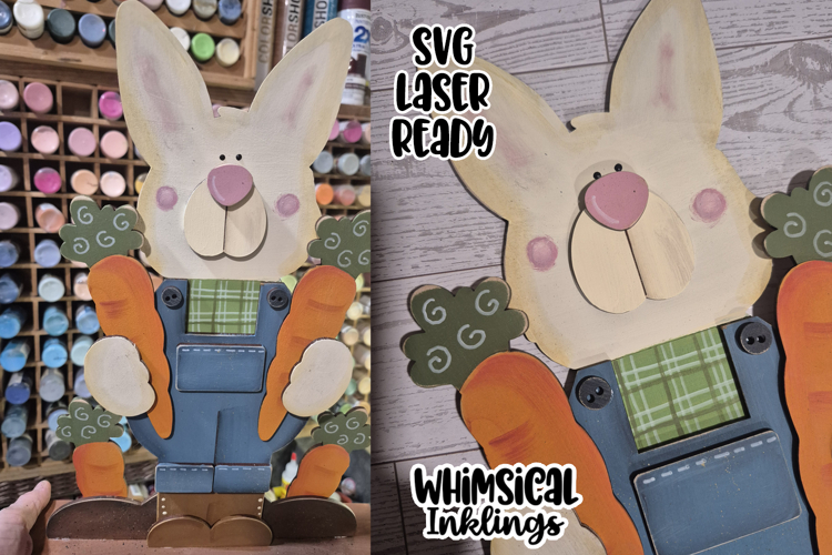 Carrot Farmer Standup Laser SVG| Easter SVG