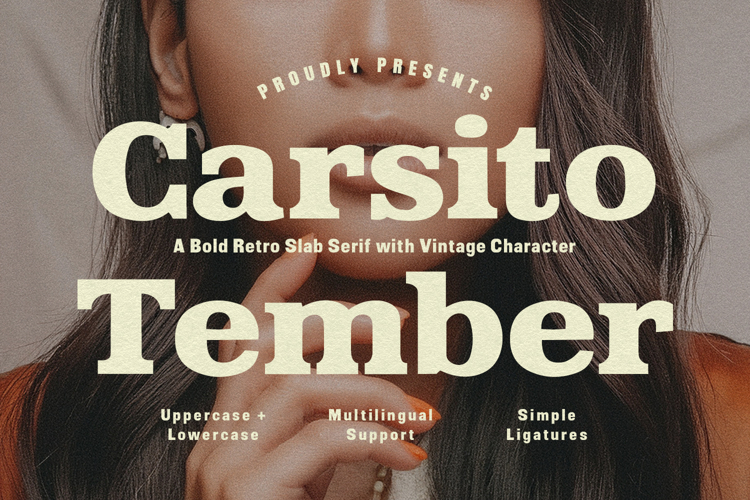 Carsito Tember Bold Retro Slab Serif Vintage Font