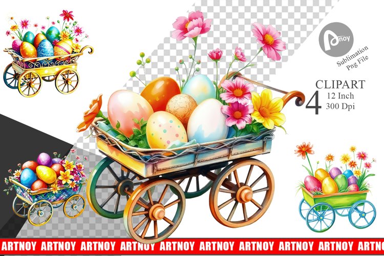 Cart Easter Clipart