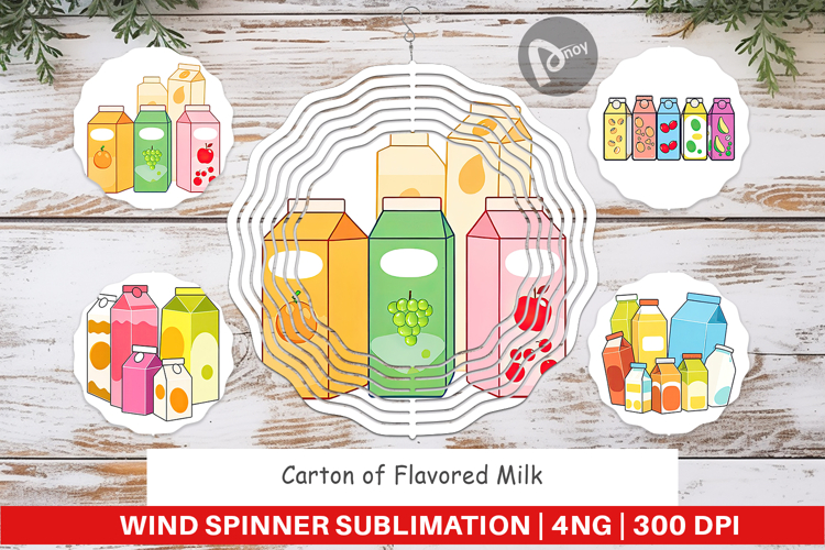 Wind Spinner Flavored Milk Carton example image 1
