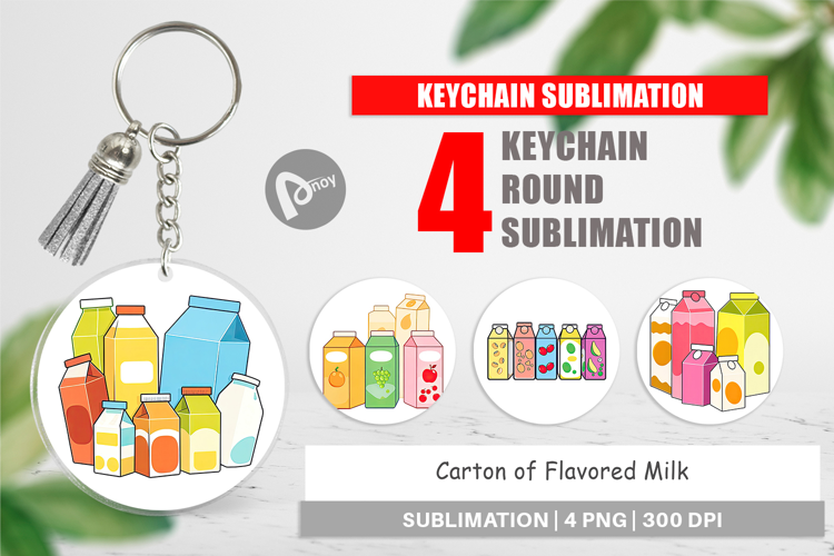 Keychain Flavored Milk Carton