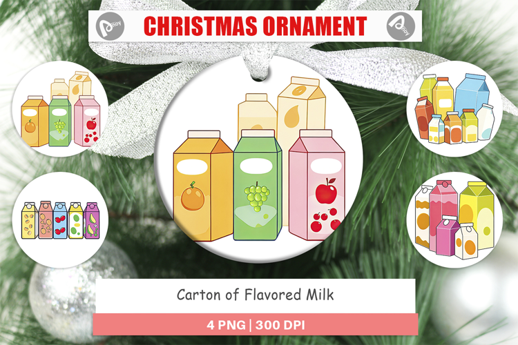 Ornament Flavored Milk Carton