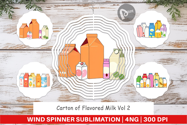 Wind Spinner Flavored Milk Carton