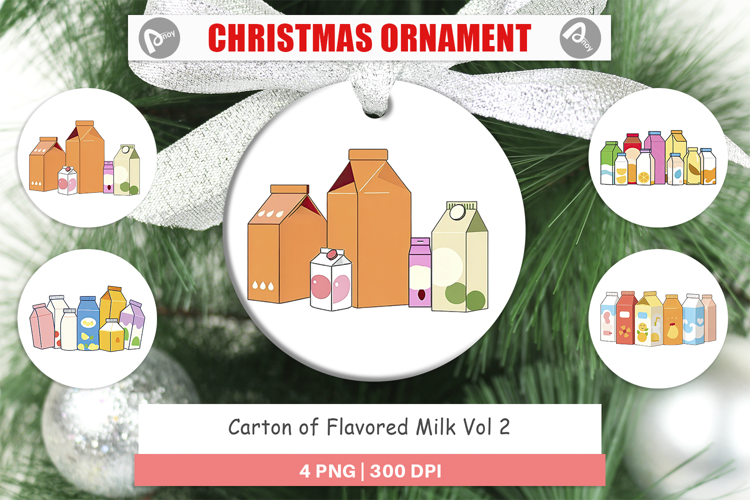 Ornament Flavored Milk Carton
