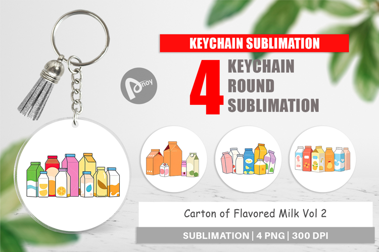 Keychain Flavored Milk Carton