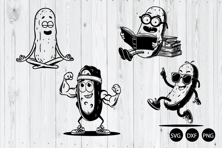 Funny Character Pickle SVG, Cute Pickle SVG