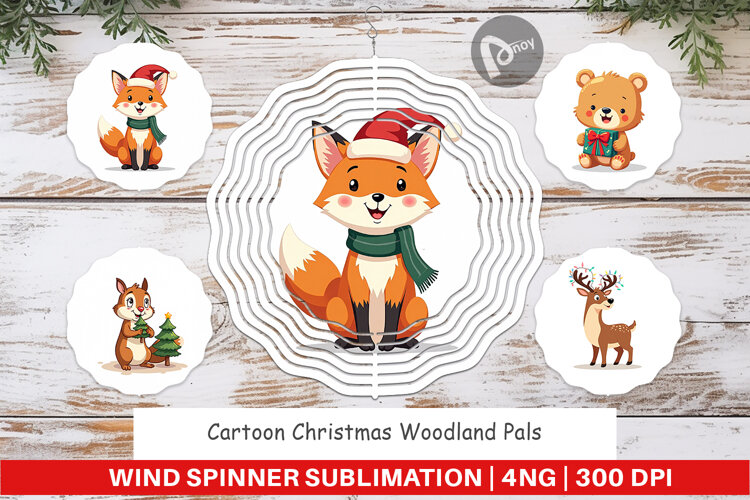 Christmas Woodland Pals Wind Spinner example image 1