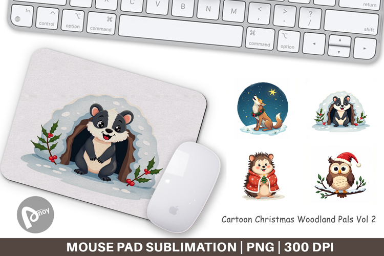 Christmas Woodland Pals Mouse Pad