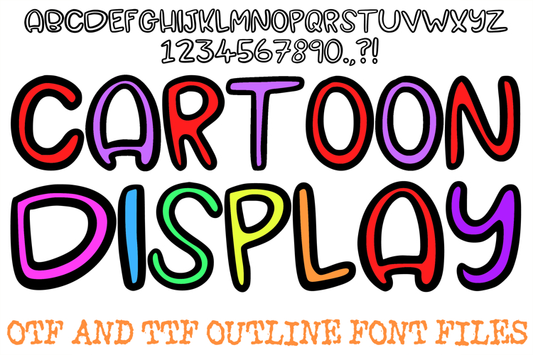 Cartoon Display Bubble Font Doodle Lettering Cartoon ABC OTF