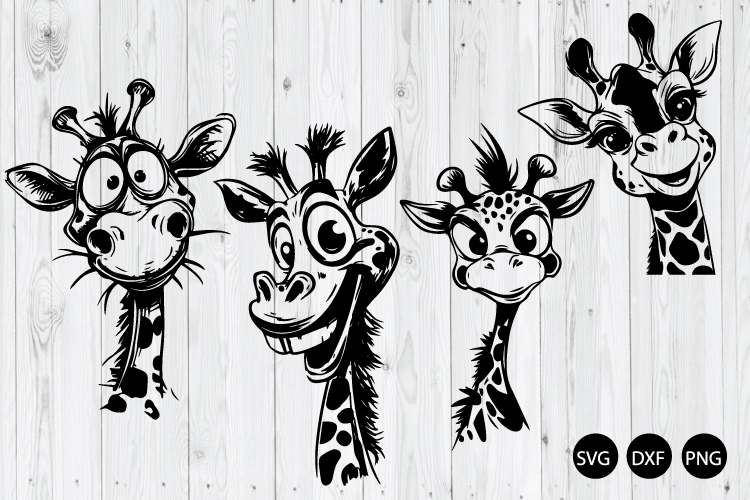 Cartoon Quirky Giraffe SVG, Funny Giraffe SVG, Animal SVG