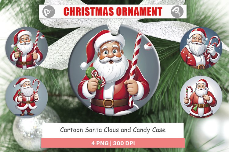 Christmas Ornaments Cartoon Santa Claus