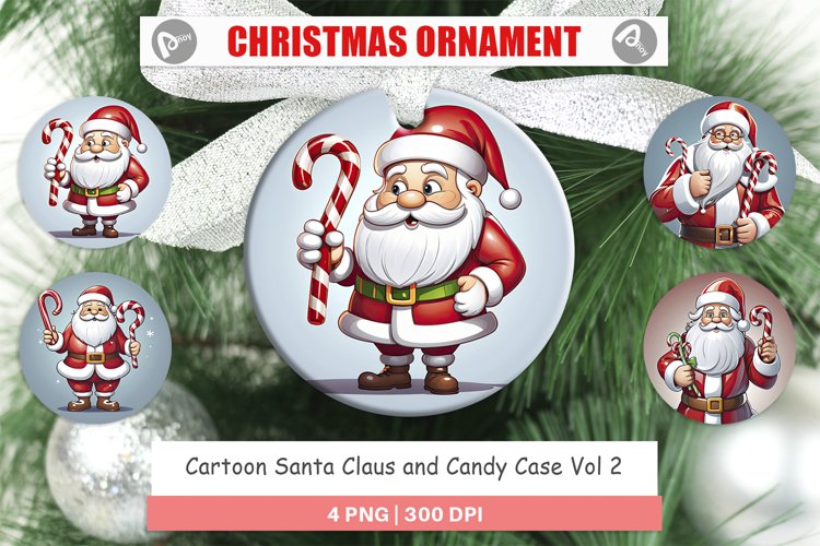 Christmas Ornaments Cartoon Santa Claus