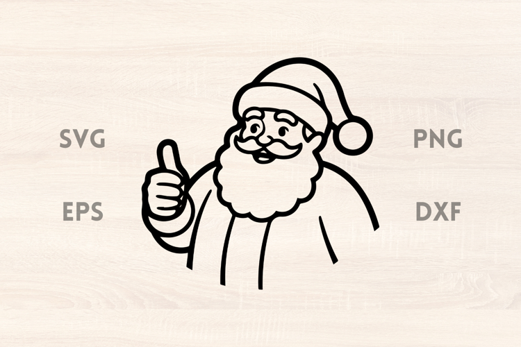 Cartoon OK Santa SVG
