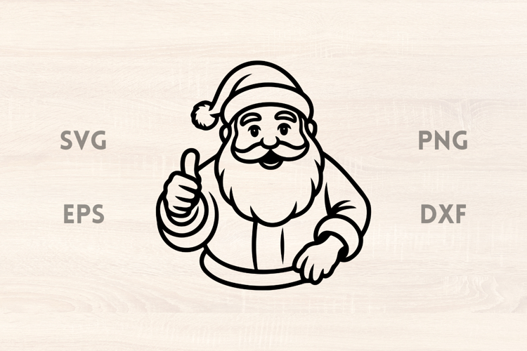 Thumbs Up Happy Santa SVG
