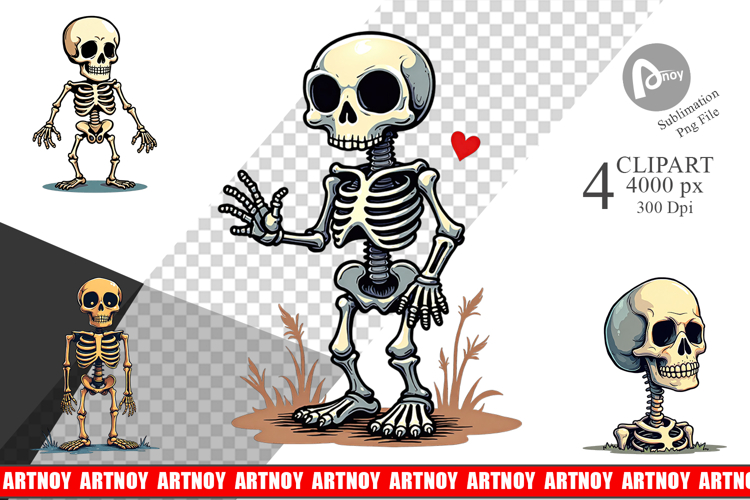 Dancing Skeleton Clipart Image 5