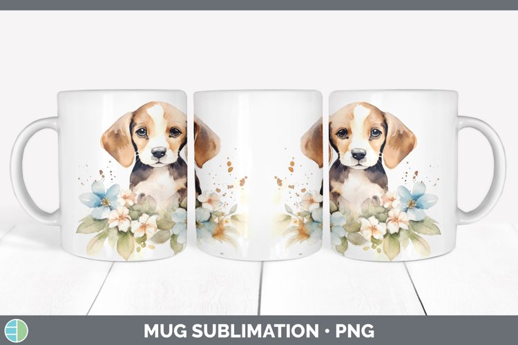 GorgeousCartoon Watercolor Mug Wrap design.