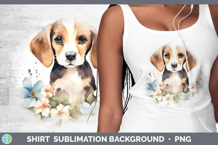 Cartoon Watercolor Beagle Shirt | Sublimation Sublimation Ba