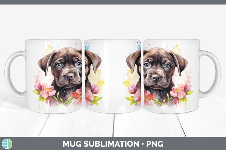 GorgeousCartoon Watercolor Mug Wrap design.
