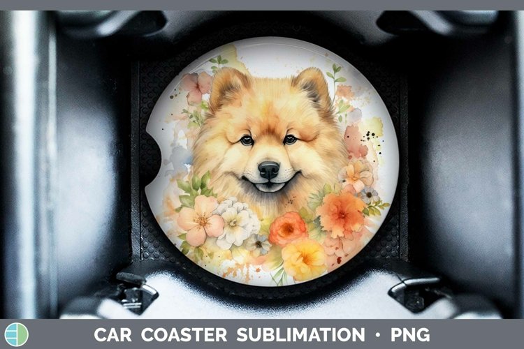 GorgeousCartoon Watercolor Car Coaster design.