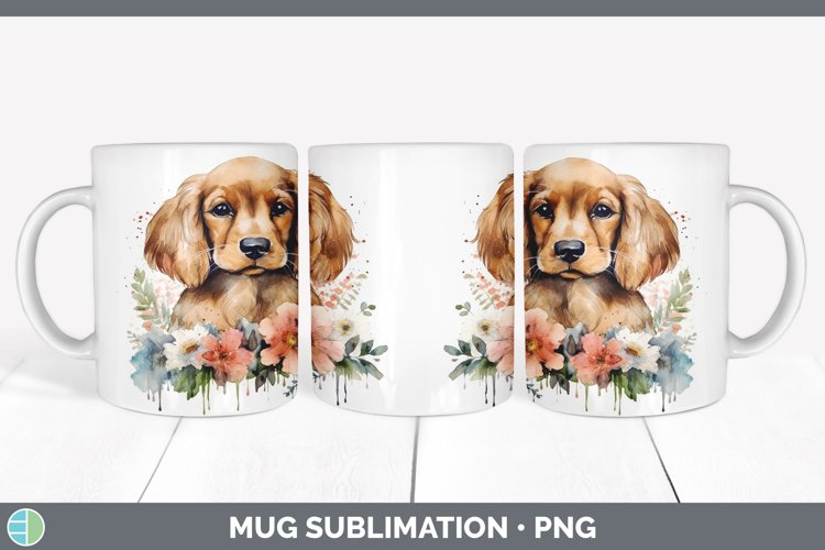 GorgeousCartoon Watercolor Mug Wrap design.