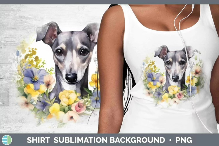 Cartoon Watercolor Greyhound Shirt | Sublimation Sublimation