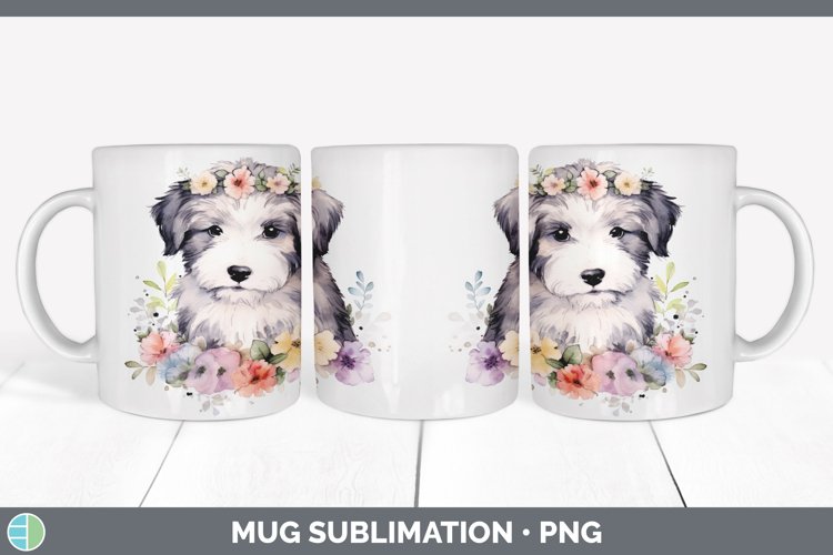 GorgeousCartoon Watercolor Mug Wrap design.