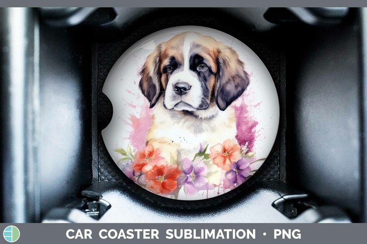 GorgeousCartoon Watercolor Car Coaster design.