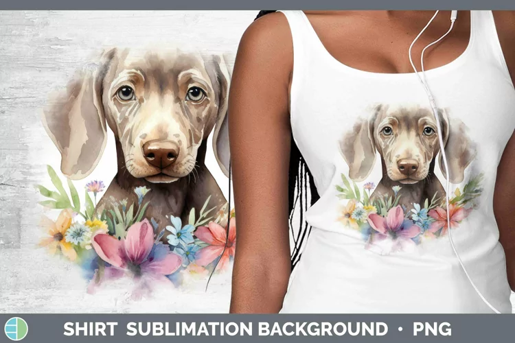 Cartoon Watercolor Weimaraner Shirt | Sublimation Sublimatio