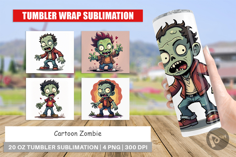 Cartoon Zombie Tumbler