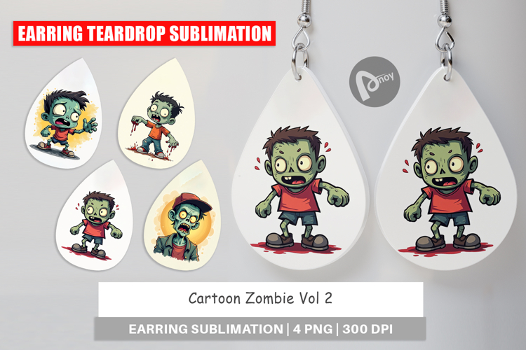 Cartoon Zombie Earring
