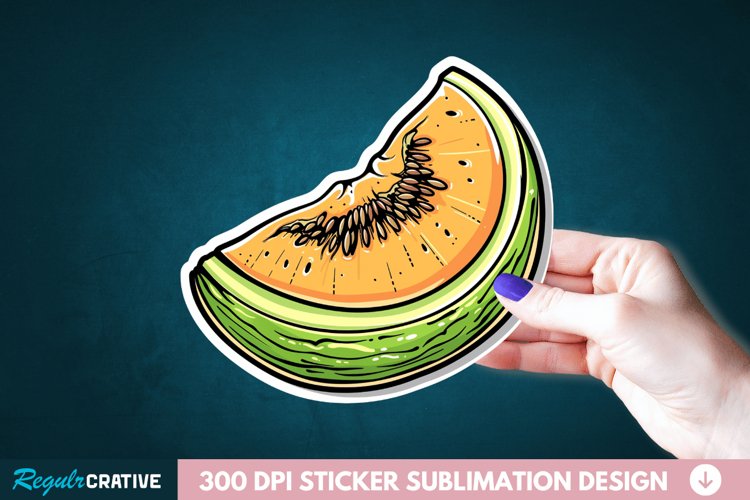 Casaba Melon Sticker Clipart, Sticker PNG Clipart
