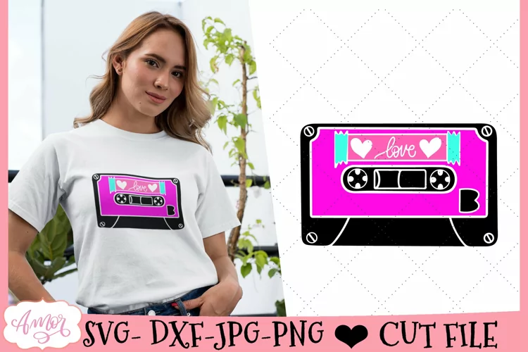 Retro cassette tape SVG | 90's lover cut file