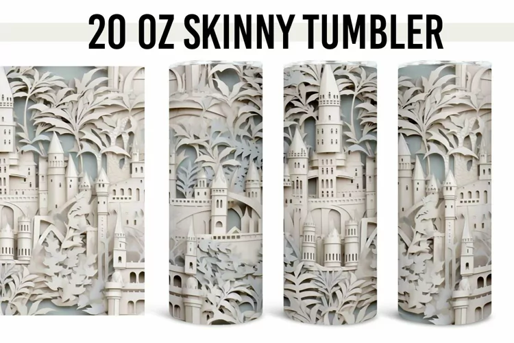 Castle 3D Paper Tumbler- 20 oz Straight Tumbler