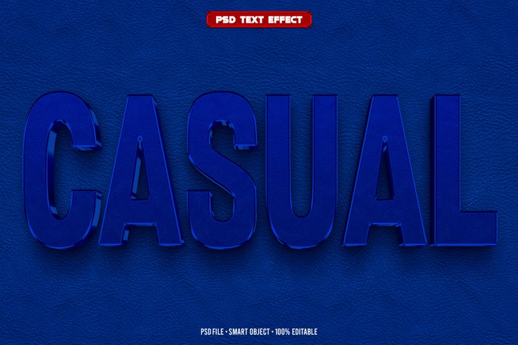 Casual 3D editable text effect example image 1