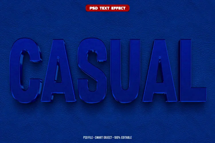 Casual 3D editable text effect