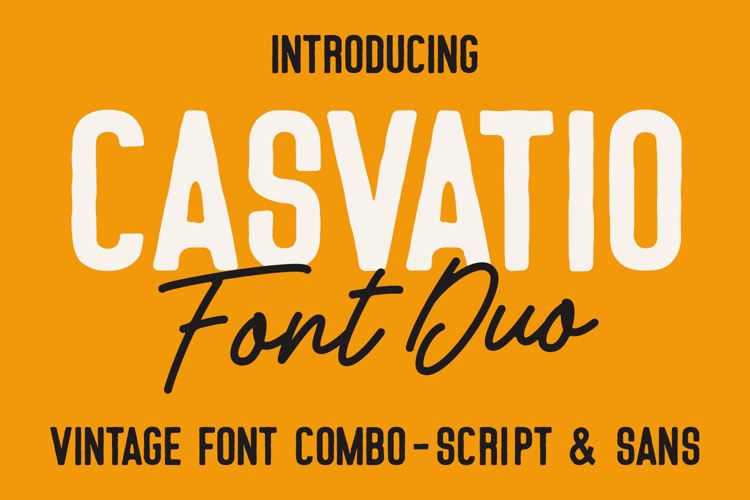 Casvatio Font Duo Vintage Combo Script Sans