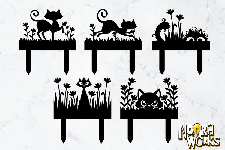 Metal Cat Garden Memorial SignSVG