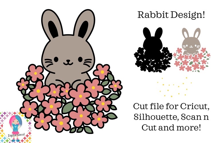 Rabbit HTV / Vinyl SVG Cutting Design