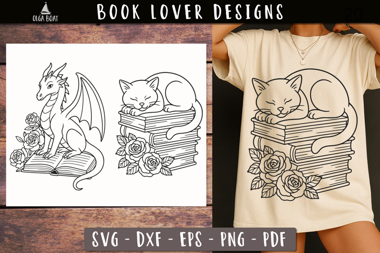 Cat Clipart Black And White Image 6