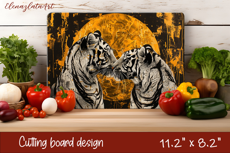 Cute cat love Cutting Board Sublimation Design | cats