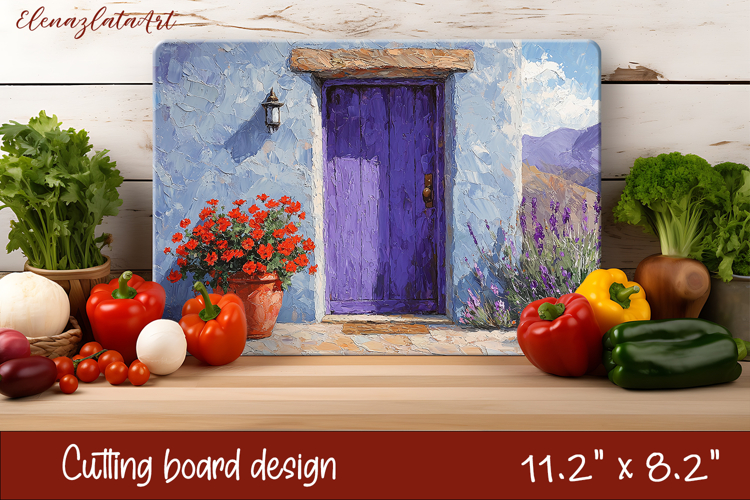 Summer landscape - cutting board design