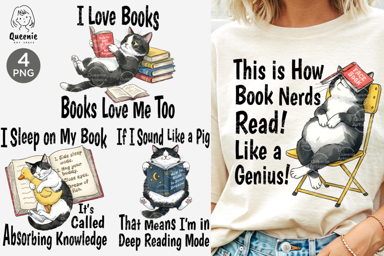 Funny Sleeping Cats Bookworm Sarcastic Book Lover Quotes