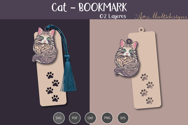 Cat Bookmark SVG