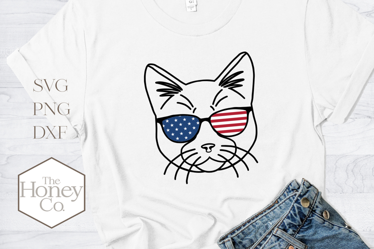 Fourth of July Cat | American Flag PNG | Patriotic PNG